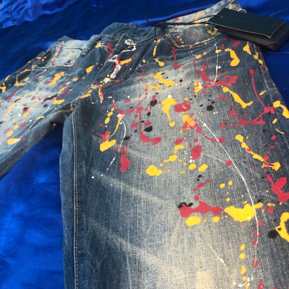 2014 DSquared2 Paint Splatter Distressed Design